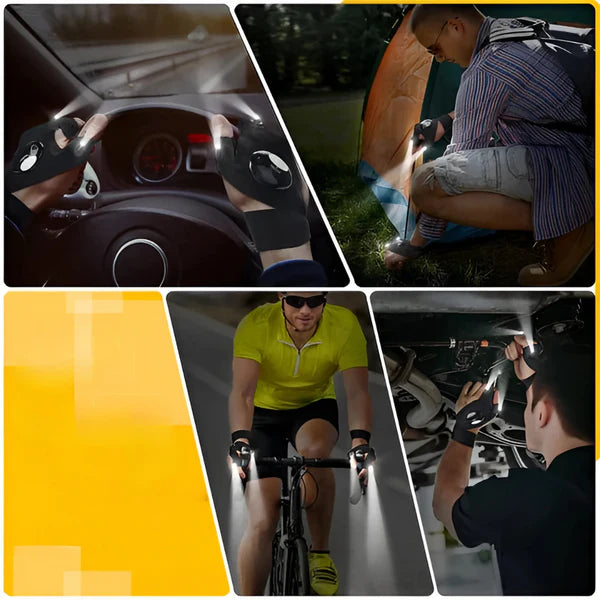 Handsfree LED - Waterdichte handshoenen met zaklamp